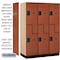 Salsbury Industries 2 Tier 'S' Designer Locker, 54"Wx76"Hx21"D, 6 Door, Cherry 18-27361CHE - alternate 4